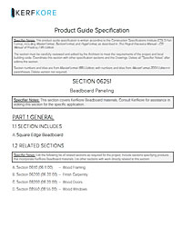 Kerfkore Beadboard 3-Part Specifications