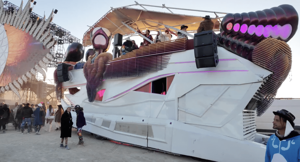 An Out of This World Sculpture: Burning Man Mobile Stage Car - Kerfkore